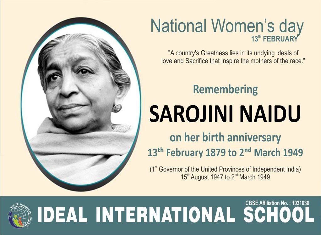 Sarojini Naidus Birth Anniversary