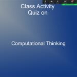 Computational Thinking Quiz 3