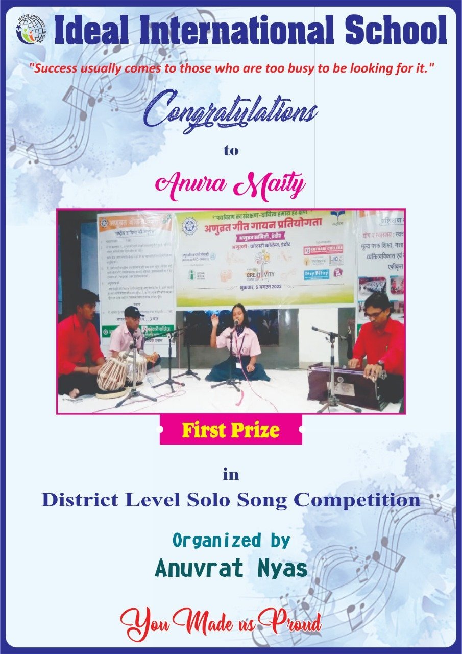 District level Solo song competition Aug 2022