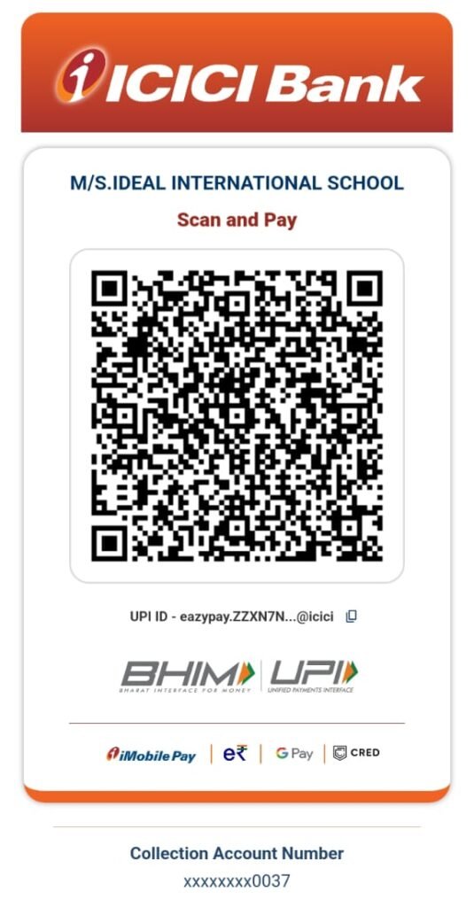 ideal international school indore fee qr code