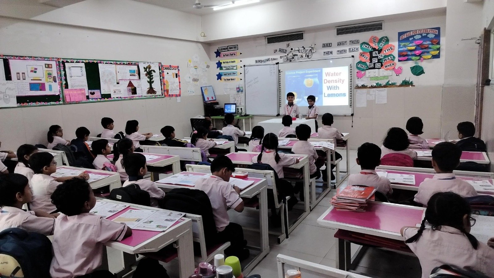 Learning on the Go – Grade 2B Science Experiment on “Water Density with Lemons”